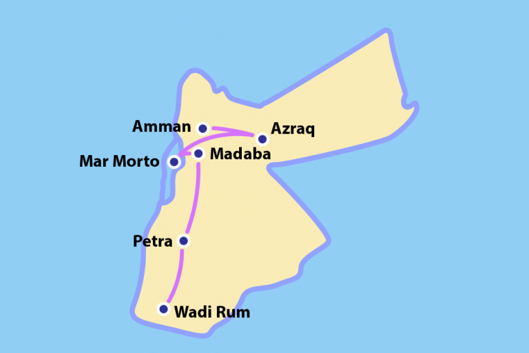 mappa Giordania